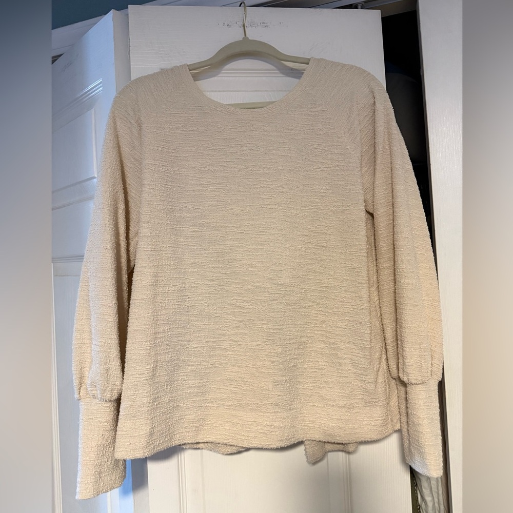Anthropologie Beige Textured Knit Top